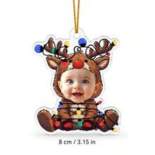 Personalized Baby Photo Christmas Ornament, Custom Name Face Cutout Hanging Decoration, First Christmas Keepsake, Holiday Tree Decor, Custom Picture Gift For Parents And Family, Baby Christmas Memory, Festive Holiday Keepsake, Custom Photo Ornament - Multicolor - View 21