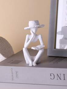 1pc Nordic Style Luxury Resin Abstract Character Reading Book Table Decor Ornament Best - White - View 19
