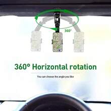1 buah Dudukan Ponsel Multifungsi untuk Kaca Spion Mobil, Dapat Diputar 360°, Dudukan Ponsel untuk Pelindung Matahari Mobil, Aksesoris Mobil, Aksesoris Ponsel, Perlengkapan Mobil - A - View 3