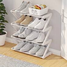 1pc 4-Tier Shoe Rack, Space-Saving Multi-Layer Shoe Rack, Compact Open Storage Rack For Sneakers, Slippers And Daily Footwear, Suitable For Entryway, Bedroom, Closet, Dorm And Apartment Storage, Easy Access Home Storage Rack, Suitable For Spring, Summer, Autumn, Winter Small Space Storage Solution, Housewarming And Holiday Home Storage - View 6