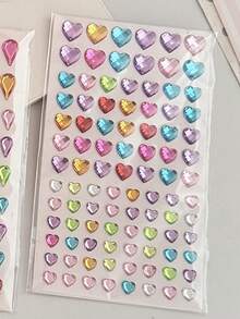1350Pcs 9 Sheets Bling Diamond Jewel Stickers For Children, Self Adhesive Assorted Shape Rhinestone Stickers, DIY Art Decor Stickers For Kids Craft & Back To School Gift - Multicolor - View 12