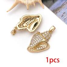 1pc 18K Gold Plated Marine Life Charms Mermaid Starfish Turtle Dolphin Shell Brass Pendants For DIY Handmade Jewelry Making Accessories - Gold - View 11