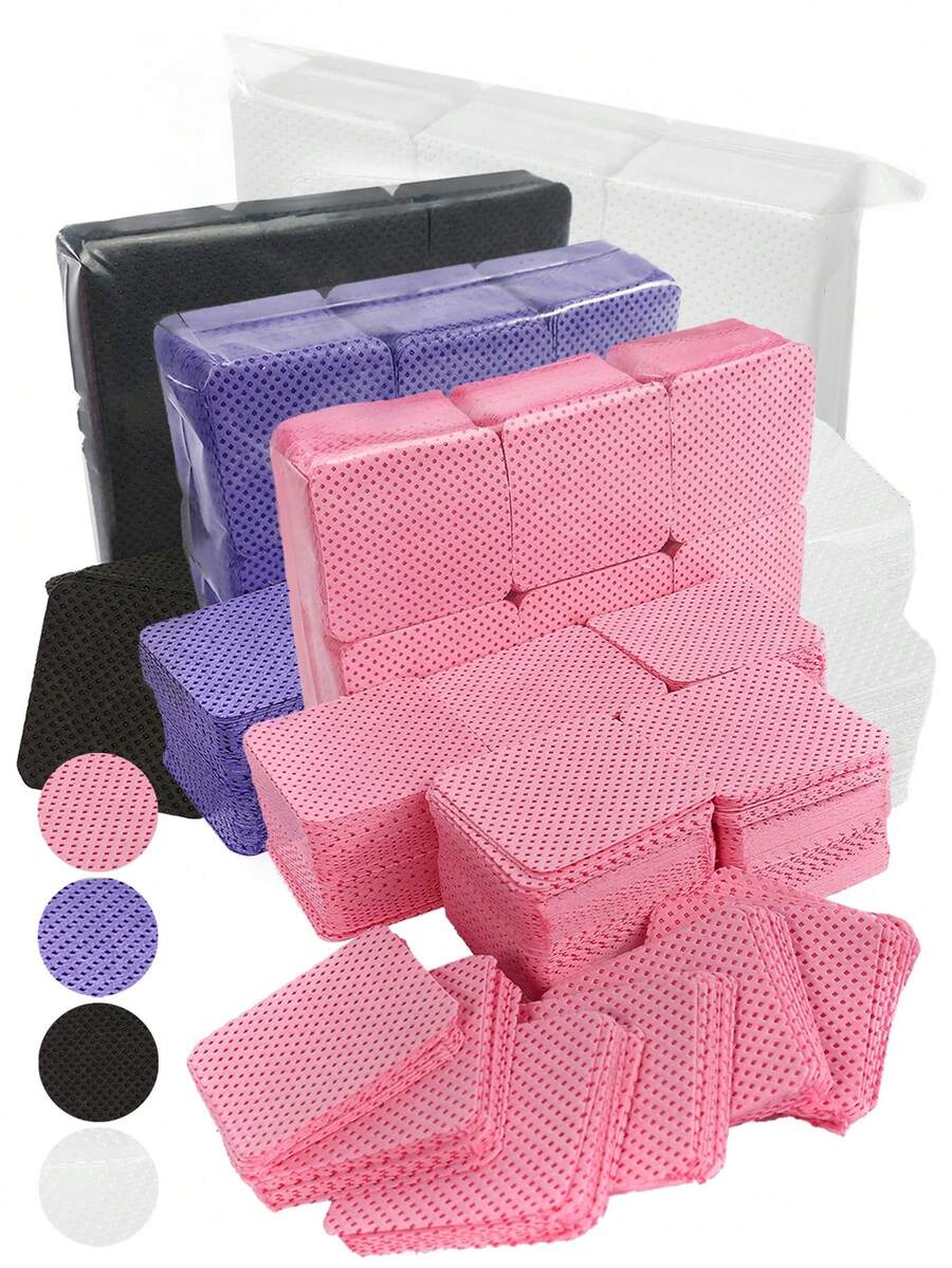Lint-Free Nail Polish Remover Pads - Acetone-Resistant Nail Prep And Gel Nail Polish Removal Pads, Suitable For Eyelash Extensions, Waterless Manicure Cleaning, For Salon And Home Use