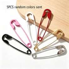 5/1pc Sweet Cool Style Large Dual-Use Safety Pin Hair Clip, Combines Safety Pin And Side Clip Functions, Unique And Eye-Catching Design - Suitable For Women And Girls For Daily Wear, Dating, School, Vacation And Party - Multicolor - View 9