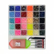 18000-45000pcs Multi-Color Resin Rhinestones And Flat Back Gemstone Set, Shiny Decorative Stones, DIY Craft Materials, Suitable For Clothing Sewing, Jewelry Making, Holiday And Daily Party Decoration - Multicolor - View 15