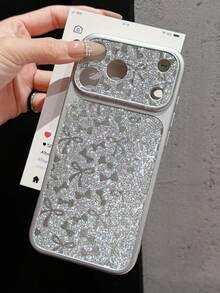 1 buah Casing Ponsel Apple Mewah Berkilau dengan Pita Lucu, Casing Pelindung Anti Gores Dua Sisi Mirip Kulit dengan Jendela Besar Berlapis Elektrolit, Kompatibel dengan iPhone 18 18Pro 18ProMax 17 17Pro 17ProMax 15 15Pro 15ProMax 14 14Pro 14ProMax 16 16Pro 16ProMax 16Plus 13 13Pro 13ProMax Series, Hadiah Casing Ponsel Kelas Atas untuk Teman, Teman Sekelas, Kekasih, atau Diri Sendiri - Perak - View 7