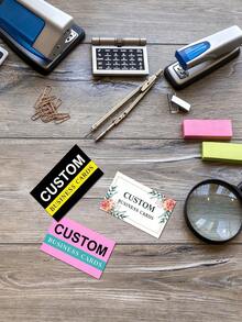 50pcs/100pcs/200pcs/500pcs Cards Single Sided And Double-Sided Printing, Custom Business Cards With Logo Text, Custom Images, Custom Nail And Hair Salon Cards, Office Supplies, Thank You Cards, Small Business, Personalized Gift, With QR Code - Multicolor - View 5