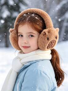 Cute Capybara Earmuffs - Fleece Lined Warm Ear Covers, Suitable For Boys And Girls, Students Winter Ear Warmers - Multicolor - View 2