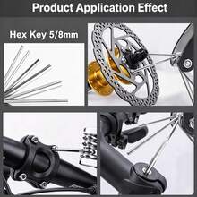 16 In 1 Portable Foldable High Carbon Steel Bicycle Multi Repair Tool, Outdoor Cycling Style Black Compact Shape Hex Wrench Screwdriver Socket Hand Tool For Mountain Road Bike Motorcycle Emergency Maintenance - 1 - View 11
