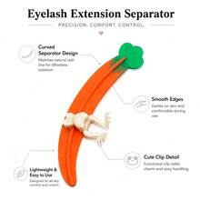 PERMANIA 2Pcs Carrot Shape Lash Separator Tools, Reusable Eyelash Extension Isolation Clips, Eyelash Divider Makeup Beauty Accessory - Multicolor - View 5