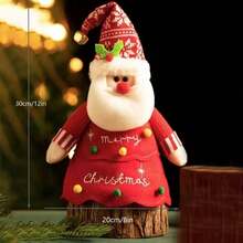 1PC 3D Christmas Doll Decorative Candy Apple Bag, Santa Claus, Snowman And Reindeer Pattern, Christmas Party Gift Packaging, Holiday Storage Bag, Gift Packaging Storage - Multicolor - View 5