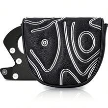 1PC Geometric Abstract Line Golf Mallet Putter Head Cover, PU Golf Putter Cover, Stylish Golf Gift For Golfer - Multicolor - View 10