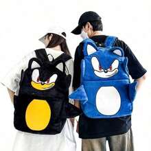 Hasbro Cute 3D Sonic Plush Backpack, Anime Hedgehog Shaped Stuffed Backpack, Soft Fluffy Zipper School Bag, Suitable For Students Daily Commute And Travel Gift - Multi-color - View 4