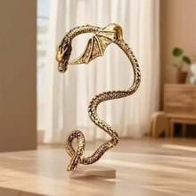 1/2pcs Bohemian Winged Dragon Earrings, Elf Costume Accessories, Cosplay Props, Gothic Vintage Earrings, Party Makeup And Dance, And Daily Wear. - Multicolor - View 6
