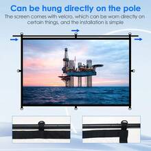 WEIJIEMING Projector Screen With Built-In Hooks, 84/100/120/150 Inch, 16:9 Aspect Ratio, Foldable And Portable, Wrinkle-Resistant, Indoor/Outdoor Use, Double-Sided Projection Screen, Suitable For Home, Party, Office, Classroom And More, Back To School Essential - View 8