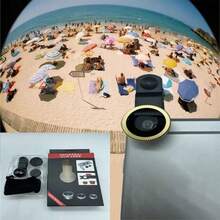 3-In-1 External Phone Lens Kit 180° Fisheye + 0.65x Wide Angle + 10x Zoom, Universal Phone Photography Accessory For Daily Creative Shooting And Detail Magnification - Mobile Phone Auxiliary Camera Lens - View 8