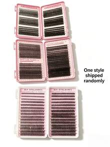 D Curl Cluster False Eyelashes, Voluminous Segmented False Eyelashes, Suitable For Beginners, Daily Wear, Travel, Wedding, Date And Party, Christmas And Halloween Gift, Cat Eye Style False Eyelashes - D - View 11