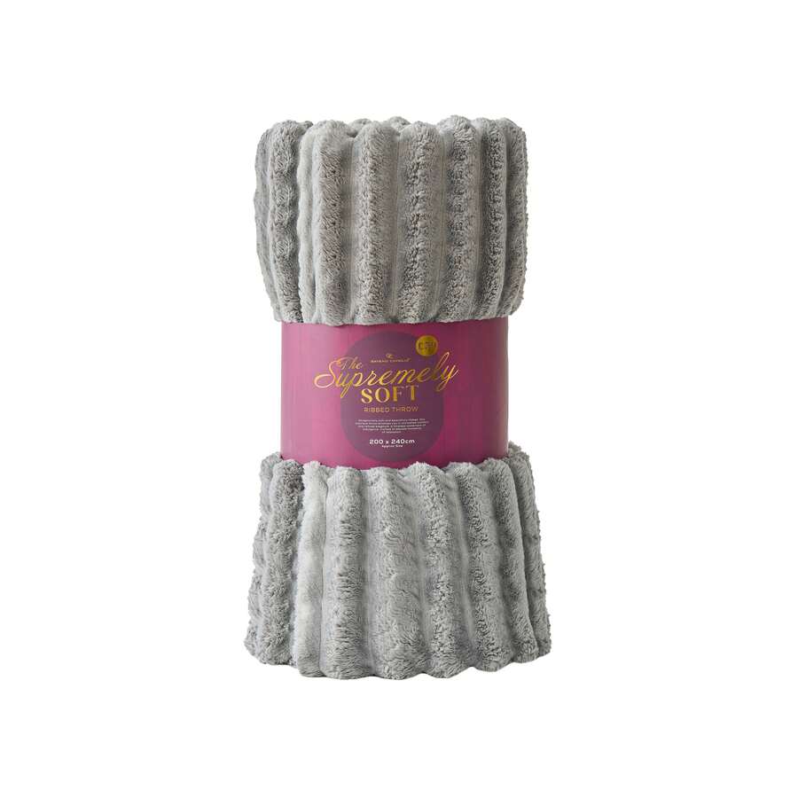 GC Gaveno Cavailia Chunky Ribbed Throw Blanket – Soft Cosy Textured Sofa & Bed Blanket, Washable Polyester Home Décor Throw