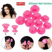 30pcs Heatless Hair Curler Set, Silicone Bell-Shaped Curling Tools, Simple DIY Hair Curling For All Hair Types, Women's Home Hair Styling Accessories - Multicolor - View 7