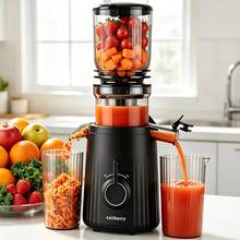 celiberry Cold Press Juicer Machines,  Compact Slow Masticating Juicer With Large Feed Chute Fits Whole Fruits & Vegetables, Easy To Clean, Self Feeding Kitchen Juice Extractor,  99% Pure Juice,  Space-Saving & Quiet, Great Alternative To Blender - View 1