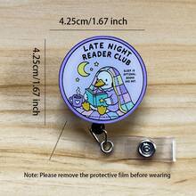 Retractable D Card Holder Reel With Cute Cartoon Design, Nurse Hospital Badge Holder Office Lanyard 1pc - X994 - View 3