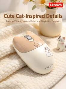 N521 Mouse Nirkabel Telinga Kucing, Senyap dan Portabel, Mouse Lucu, Hadiah untuk Anak Perempuan, Kompatibel dengan Desktop, Lenovo Legion, dan Laptop, Tersedia dalam warna Telinga Kucing Putih Susu dan Telinga Kucing Merah Muda Peach. - View 2