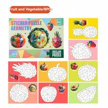 1 buah Puzzle Stiker - Stiker Kolase Geometris 3D Anak-anak, Stiker Puzzle Intelektual Buatan Tangan DIY, Mainan Edukasi Pendidikan Dini, Buku Aktivitas Edukasi, Cocok Untuk Dewasa, Mengembangkan Kreativitas dan Keterampilan Motorik, Termasuk Hewan, Bentuk, Warna - Hadiah Ulang Tahun, Natal, Halloween (Termasuk Pinset Kecil) - MultiWarna - View 7