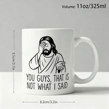 Funny Jesus Facepalm Ceramic Coffee Mug, You Guys That Is Not What I Said Quote Cup, Humorous Religious Novelty Gift For Christians, Birthday Holiday Gift For Faith Friends - Multicolor - View 11