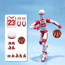 1pc Articulated Sports Action Figure, Poseable Athlete Model With Flexible Joints & Multi-Sport Accessories, Random Style, Desktop Display Collectible, Birthday Gift, Christmas Gift, Holiday Gift Choice - Multicolor - View 10