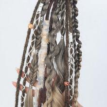 New Matte Braided Ponytail, Colorful Rope Braided Hair Extension, Bohemian Style Wig, Perfect For Women To Wear At Parties And Music Festivals - Multicolor - View 4