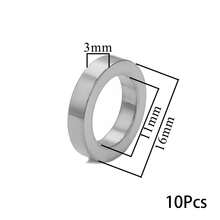 10Pcs Stainless Steel Gold Plated Smooth Closed Link Rings, Large Hole Hollow Circle Connector, DIY Bracelet Necklace Jewelry Making Accessories - Connecting Ring - View 7