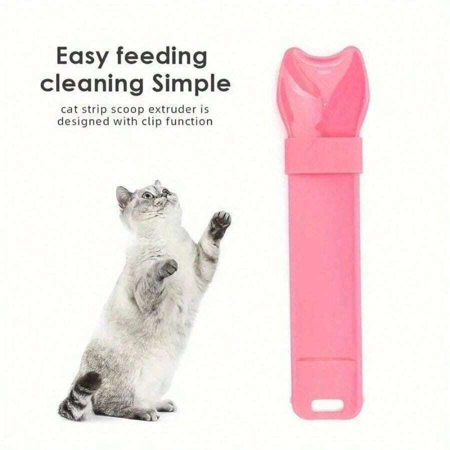 1pc Cat Strip Squeeze Spoon, Cat Strip Squeezer Tool, Pet Pouch Squeezing Accessory - Multicolor - View 1