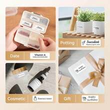 Niimbot Mini Portable White Waterproof Oil-Resistant Thermal Label Stickers, Suitable For Home/Commercial D110/D11 Printers - White - View 8