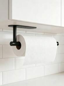 Soporte para toallas de papel de cocina, estante para envoltorio de plástico, soporte autoadhesivo para rollos de papel, caja de pañuelos, soporte para servilletas, estante de almacenamiento para gabinetes, estante para toallas, estante para paños de cocina, material de acero inoxidable, montaje en pared de cocina, suministros de almacenamiento de cocina, accesorios de baño - Multicolor - Ver 12