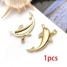 1pc 18K Gold Plated Marine Life Charms Mermaid Starfish Turtle Dolphin Shell Brass Pendants For DIY Handmade Jewelry Making Accessories - Gold - View 23