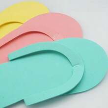 12/60 Pairs Disposable White Toe Slippers, Suitable For Women And Men In Salons, Spas, Beach Parties, Guests And Foot Care - Multicolor - View 7