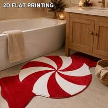1 buah Keset Lantai Berbentuk Permen Natal, Dekorasi Rumah, Dekorasi Kamar Tidur, Karpet Kecil, Karpet Modis Kreatif, Karpet Ruang Tamu, Karpet Kecil Ruang Tamu, Karpet Kamar Tidur, Karpet Luar Ruangan, Karpet yang Dapat Dicuci, Karpet yang Dapat Dicuci, Halloween, Hadiah Natal, Hadiah untuk Keluarga dan Teman - Beraneka warna - View 2