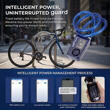 YNF Bluetooth Anti-Theft Lock, 110dB Alarm, Anti-Pry, App One-Click Unlock, Suitable For Electric Bicycles And Bicycles, Battery Not Included - 797 LAN - View 4