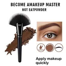 42pcs & 1pc Free Gift Black Makeup Brush Set Soft Synthetic Cosmetic Brushes For Foundation Blush Contour Eyeshadow Concealer, Complete Beauty Kit With Makeup Sponges, Hair Band, Brush Cleaning Tool, Bonus Makeup Removal Pad Gift For Daily Makeup - Black - View 3