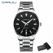 CRRJU Men Watch Fashion Waterproof Quartz Dial Stainless Steel Strap With Date Luminous Hands Wristatches For Male - Multicolor - View 18
