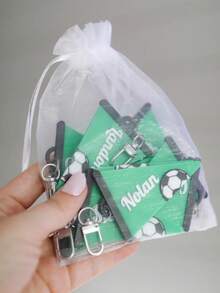 Personalized Soccer Bag Tag | Custom Name Soccer Keychain & Backpack Accessory | 3D-Printed Tournament Team Gift - Multicolor - View 11