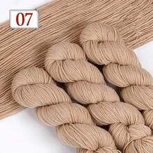 Benang Pilin Aneka Warna Isi 3 Gulungan, 100g Per Gulungan, Total 300g, Cocok Untuk Merajut Tangan, Merenda, Membuat Sweater, Syal, Topi, Selendang, dan Aksesoris Buatan Tangan, Bahan Benang untuk Proyek Merajut Kreatif - 3 bundel benang wol - View 31