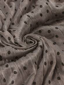 1PC Women Leopard Print Crinkle Hijab Scarf, Lightweight Ruffled Edge Modest Head Wrap For Daily Wear - C-coffee - View 7