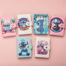 Mesuca Cute Snap‑Button Stitch Cartoon Wallet, Soft PU Leather Adorable Alien Character Fruit Floral Print Multi‑Color Mini Rectangular - Multicolor - View 2
