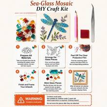 8PCS DIY Acrylic Mosaic Art Kit, Garden Theme Seaglass Craft Set - Multicolor - View 9