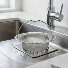 4pcs Stainless Steel Sink Strainer With Handle, Rust-Proof Mesh Filter, Suitable For Kitchen And Bathroom Sinks, Effectively Prevents Clogging, Perfectly Handles Vegetable And Fruit Residue, Household Kitchen Accessories. - Mesh Filter - View 2