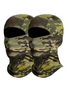1 buah/2 buah/3 buah Masker Wajah Kamuflase Unisex Perlengkapan Pelindung Ski, Perlindungan UV, Cocok Untuk Taktik Militer, Bersepeda, Berburu, dan Snowboarding - A - View 3