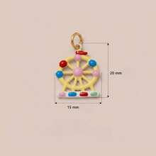 3/5pcs Copper Fairy Tale Amusement Park Style Fashion Heart Flower Charm Pendant, For Handmade DIY Jewelry Making Necklace Bracelet Earrings Bag Chain Keychain Keyring - Multicolor - View 4