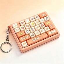 1pc Mini 26-Grid Keyboard Keycap Fingertip Press Creative Keychain Backpack Pendant Stress Relief Children Toy - Multicolor - View 5