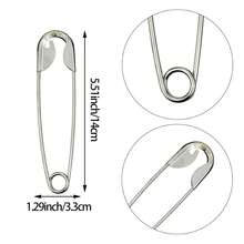 5/1pc Sweet Cool Style Large Dual-Use Safety Pin Hair Clip, Combines Safety Pin And Side Clip Functions, Unique And Eye-Catching Design - Suitable For Women And Girls For Daily Wear, Dating, School, Vacation And Party - Multicolor - View 2